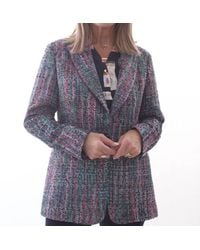 Vilagallo - Button Tweed Blazer - Lyst