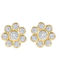 Electric Picks - 14K Plated Cz Daisy Stud Studs - Lyst