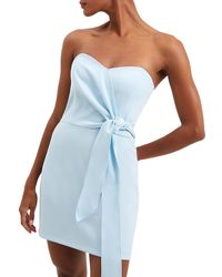 French Connection - Whisper Strapless Bow Bodycon Dress - Lyst