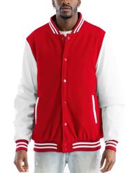 TRUEDAMES - Melton Lettermans Varsity Jacket - Lyst