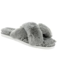 Dolce Vita - Pillar Faux Fur Casual Slip On Slide Sandals Khd489 - Lyst