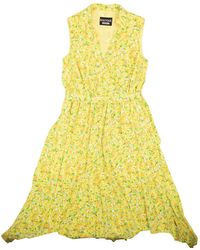Boutique Moschino - Nwt Yellow Lemon Silk Wrap Assymetrical Dress - Lyst