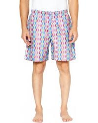 Tailorbyrd - Abstract Print Swim Trunks - Lyst