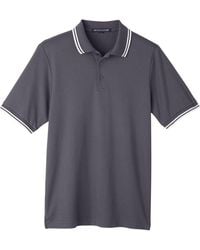 Devon & Jones - Crownlux Performance Plaited Tipped Polo - Lyst