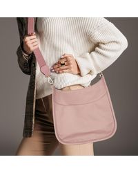 Fashnzfab - Solid Faux Leather Crossbody Bag 10" X 11" X 3" - Lyst