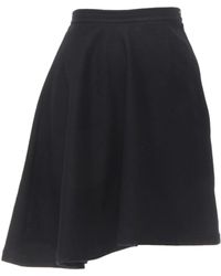 Comme des Garçons - Comme Des Garcons 1980s Vintage Wool Felt Asymmetric Hem Flared Skirt - Lyst