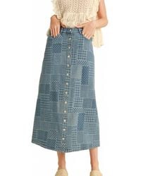 ..,merci - Patchwork Midi Denim Skirt - Lyst
