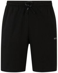BOSS - Stretch-Cotton Regular-Fit Shorts With Logo Detail - Lyst