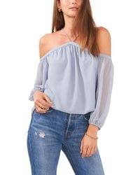 1.STATE - Chiffon Off-the-shoulder Blouse - Lyst