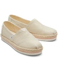 TOMS - Alpargata Platform Rope Natural Espadrille - Lyst