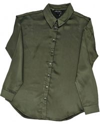 Charlie b - Solid Satin Button Front Shirt - Lyst