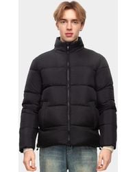 Rokka&Rolla - Solid Puffer Coat Stand Up Collar Jacket - Lyst