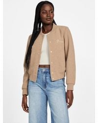 Guess - Sophia Flight Crop Jacket - Lyst