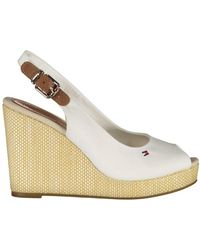 Tommy Hilfiger - White Cotton Sandal - Lyst