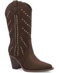MIA - Morgann Pointed Toe Studded Western Boot - Lyst