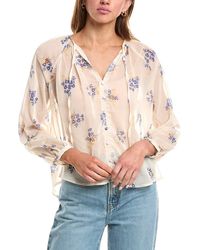 7021 - Sheer Floral Top - Lyst