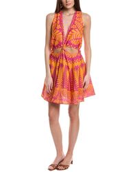 FARM Rio - Pineapple Love Linen-blend Mini Dress - Lyst