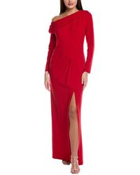 Tadashi Shoji - Pleated Off-The-Shoulder Gown - Lyst