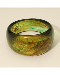 Fashnzfab - Bold Wide Celluloid Acetate Bangle Bracelet - Lyst