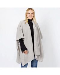 TRUEDAMES - Teddy Fur Soft Cape/Ruana Poncho - Lyst