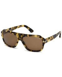 Tom Ford - Sunglasses Aviator Full Rim, Havana Frame And Roviex Lens Ft046556J - Lyst