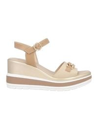 Nero Giardini - Chain Ankle Strap Platform Wedge Sandal - Lyst
