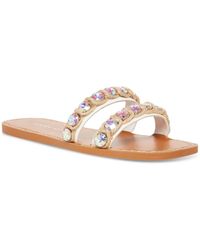 Madden Girl - Acclaim Faux Leather Slide Sandals - Lyst