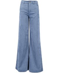 Ermanno Scervino - Wide-Leg High-Waisted Textured Wide-Leg Pants - Lyst