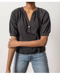 Lilla P - Shirred Split Neck Raglan - Lyst