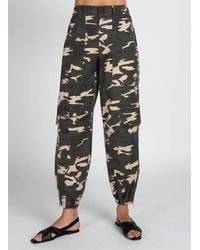 ATM - Washed Cotton Twill With Print Cargo Pant - Lyst