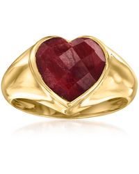 Ross-Simons - Ruby Heart Ring - Lyst
