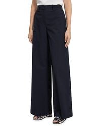 Theory - High Rise Solid Wide Leg Pants - Lyst