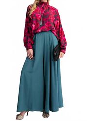 Easel - Floral Print Mirabelle Blouse - Lyst
