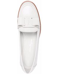 Ferragamo - Ferragamo Viva Bow-Embellished Loafers - Lyst