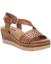 Xti - Crossed Strap Wedge Sandals - Lyst