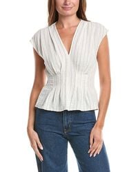 Max Studio - Sleeveless V-Neck Linen-Blend Top - Lyst