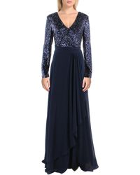 Xscape - Sequined V-neck Evening Dress - Lyst