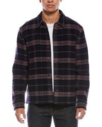 Vince - Plaid Wool-Blend Shirt Jacket - Lyst