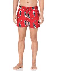 BOSS - Fish Animal Print Drawstrings Waist Swim Shorts - Lyst