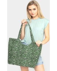 Fashnzfab - Leopard Print Jute Tote Bag - Lyst