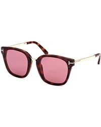 Tom Ford - Square Full Rim, With A Shiny Dark Havana Frame And Lens - Lyst