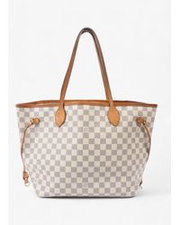 Louis Vuitton - Neverfull Damier Azur Coated Canvas Tote Bag - Lyst