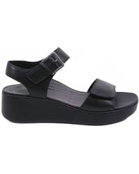 Aetrex - Ariel Adjustable Quarter Strap Wedge Sandals - Lyst