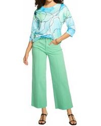 Fdj - Olivia Wide Ankle Denim Pants - Lyst