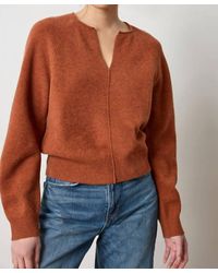 Lilla P - Split Neck Raglan Pullover Top - Lyst