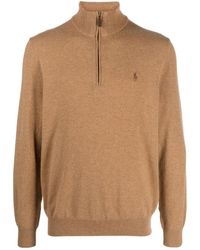 Polo Ralph Lauren - Ribbed High Collar Wool Pullover Sweater - Lyst