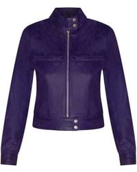Infinity Leather - Plain Moto Biker Jacket-Braga - Lyst