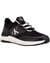 Calvin Klein - Arnel Faux Leather Mesh Casual And Fashion Sneakers - Lyst