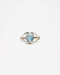 Avenue Chic - Evil Eye Skinny Ring - Lyst