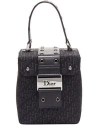 Dior - Vintage John Galliano Trotter Street Chic Canvas Leather Box Bag - Lyst